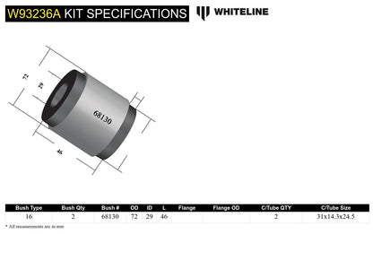 Whiteline Rear Differential Mount - Front Bushing Kit to Suit Ford Falcon/Fairlane BA-FGX, Territory