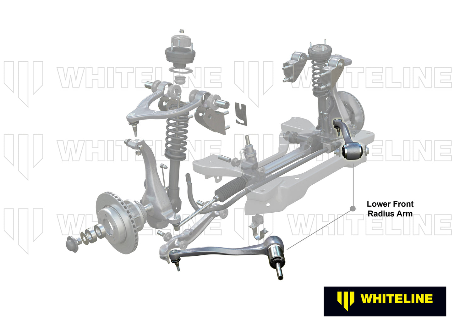 Whiteline Front Radius Arm Lower - Arm Right to Suit Ford Falcon FG, FGX and FPV | WA314R