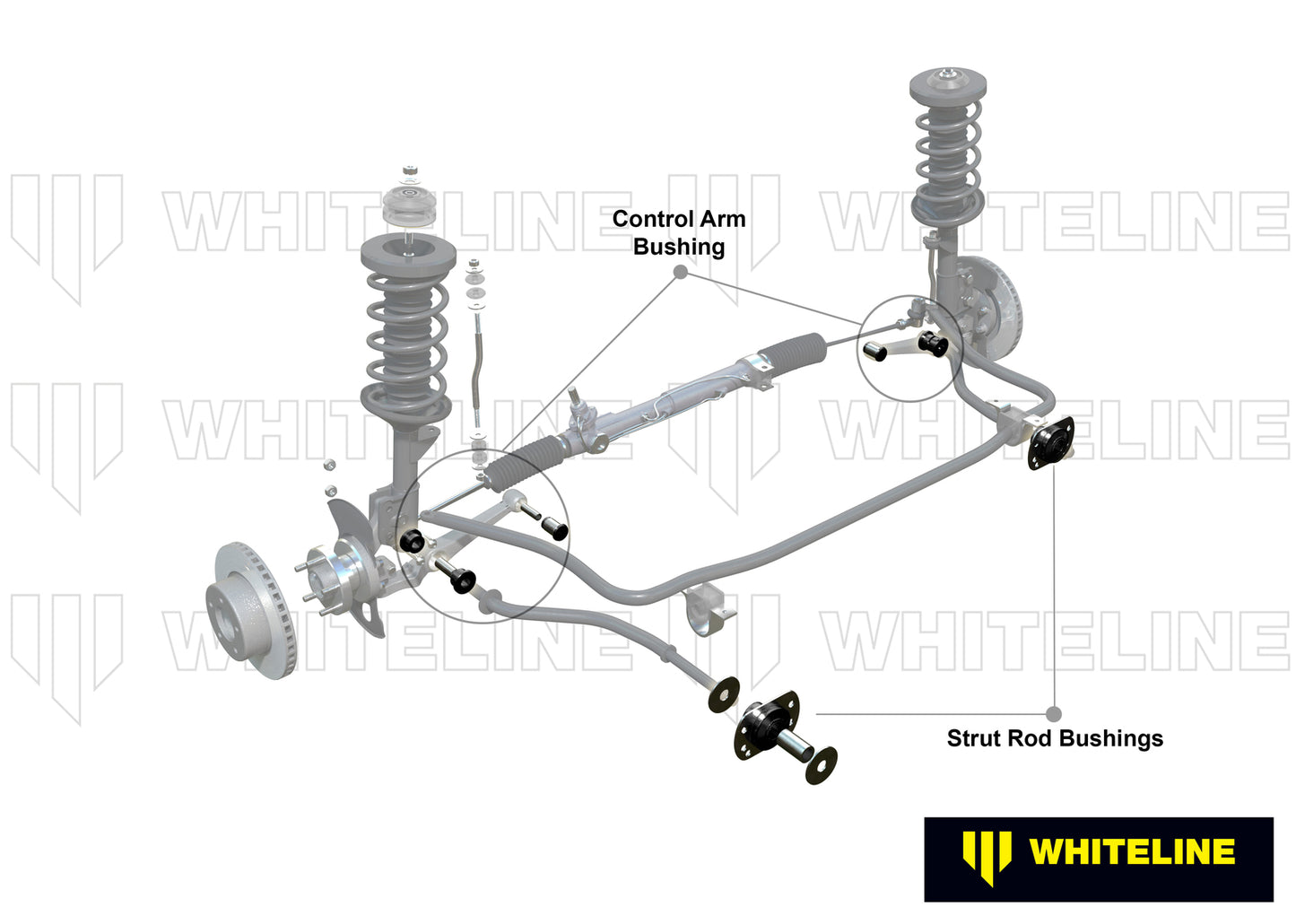 Front Strut Rod - To Chassis Bushing Kit (Alignment Correction)