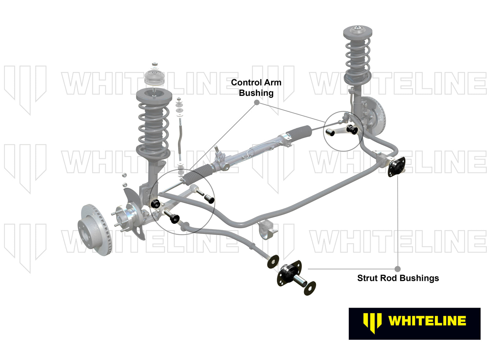 Front Strut Rod - To Chassis Bushing Kit (Alignment Correction)