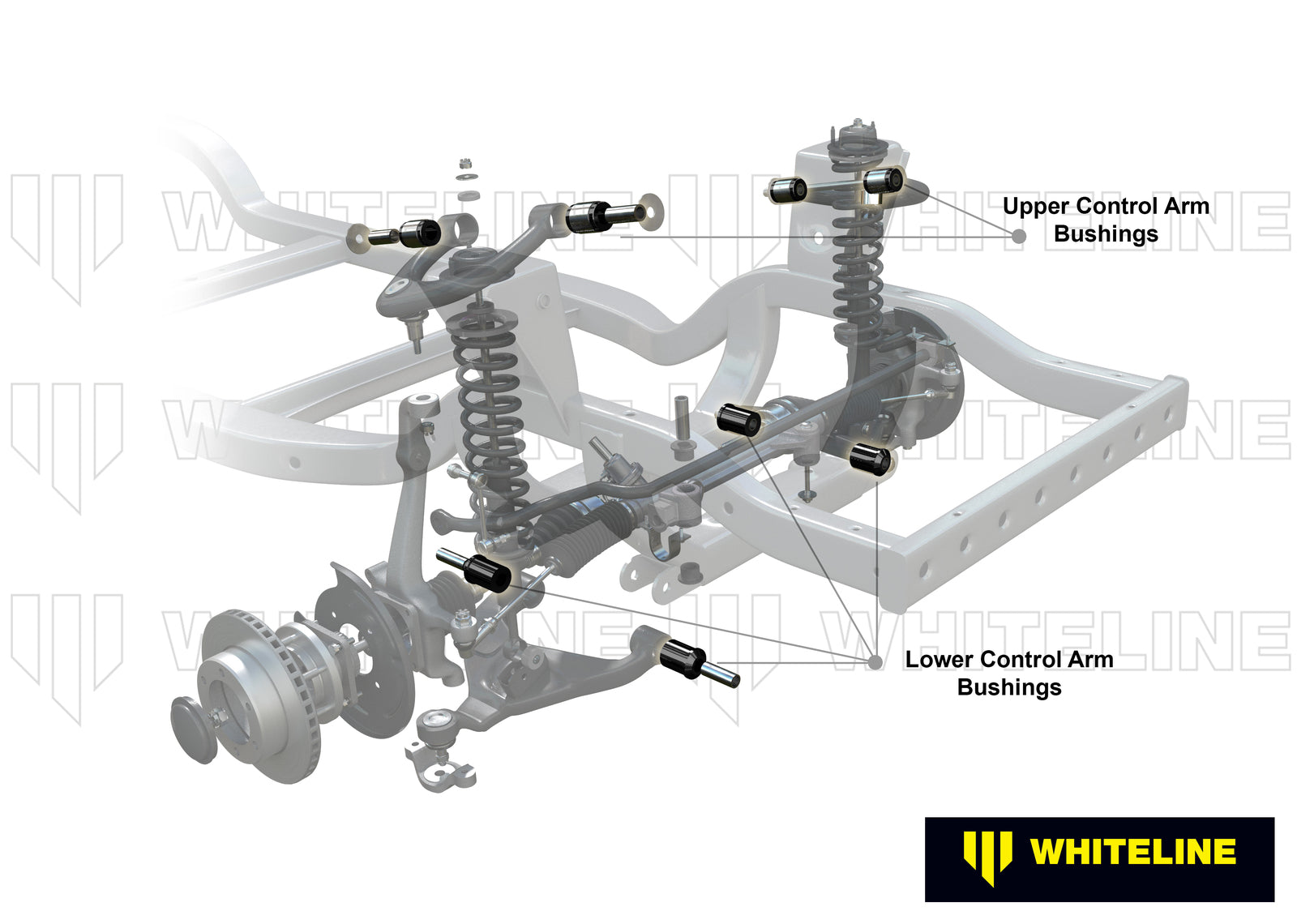 Front Control Arm - Upper Bushing KitWorn front control arm bushings have a huge influence on vehicl