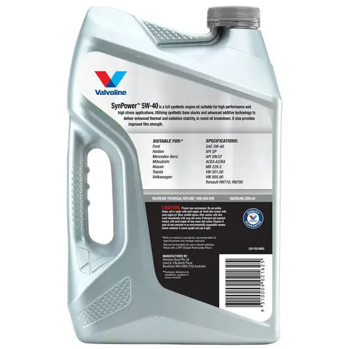 Valvoline 5W40 - Synpower - 6L