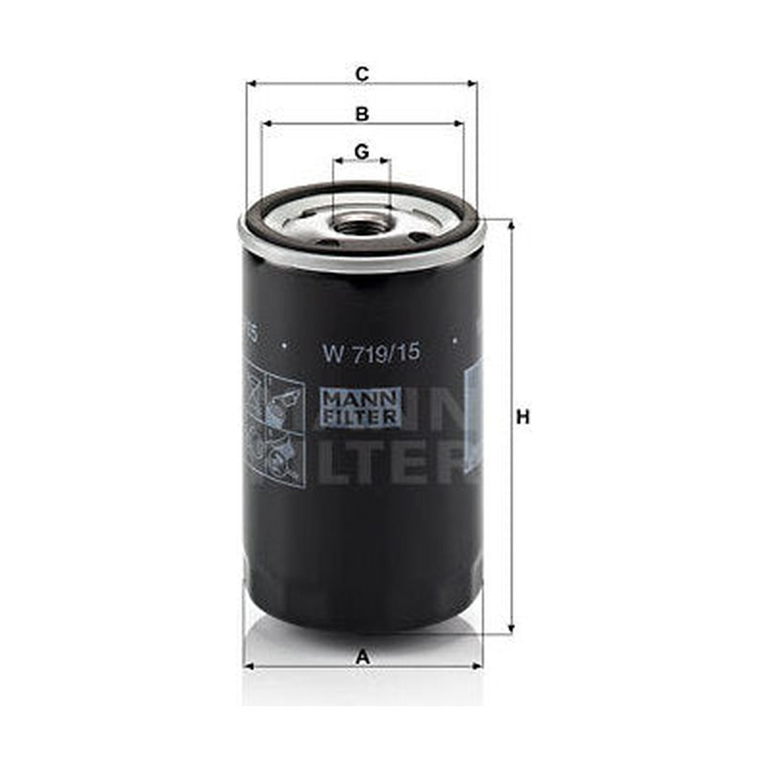 Audi BMW Porsche VW Engine Oil Filter - Mann W719/15
