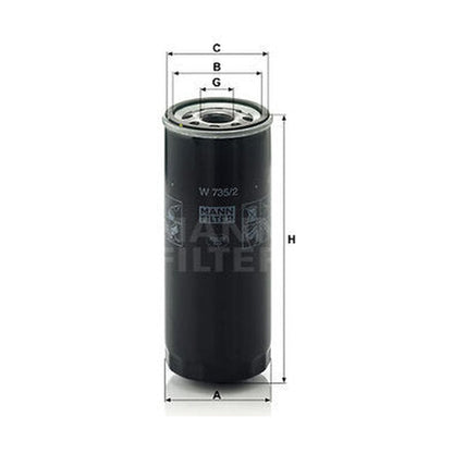 Audi Engine Oil Filter - Mann 077115561G