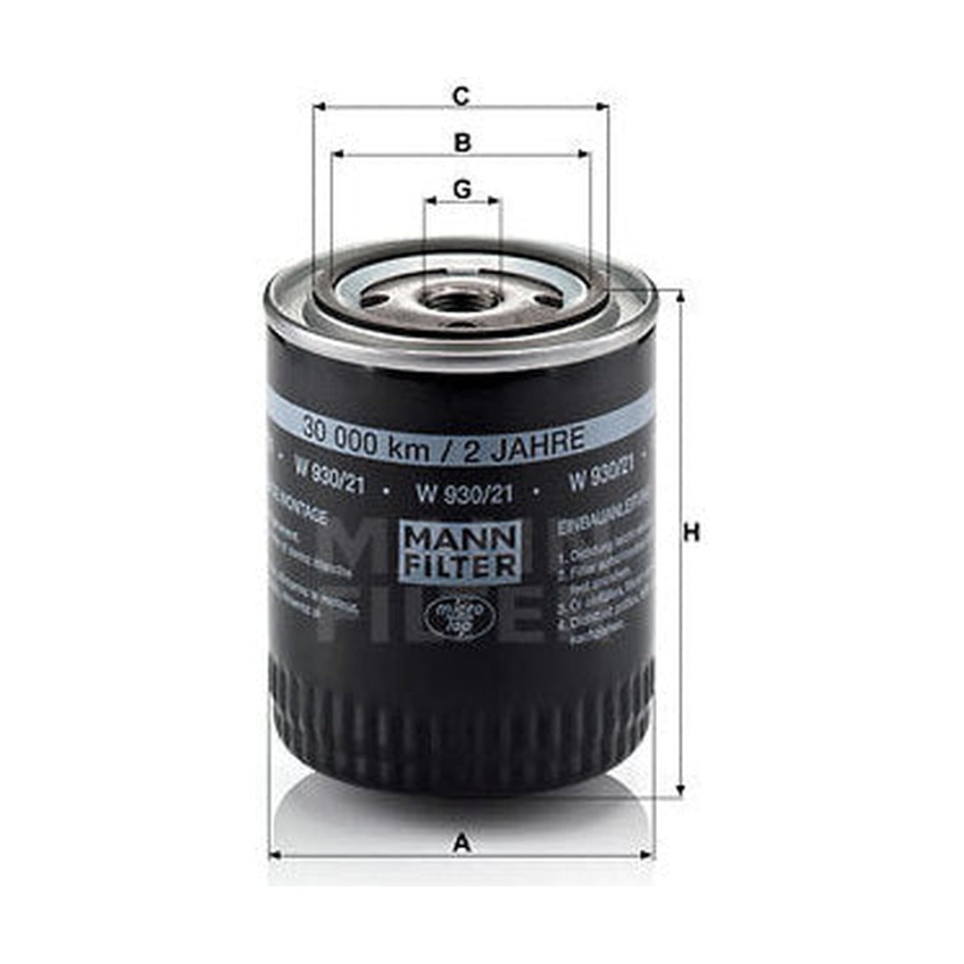 Audi VW Oil Filter - Mann 078115561J
