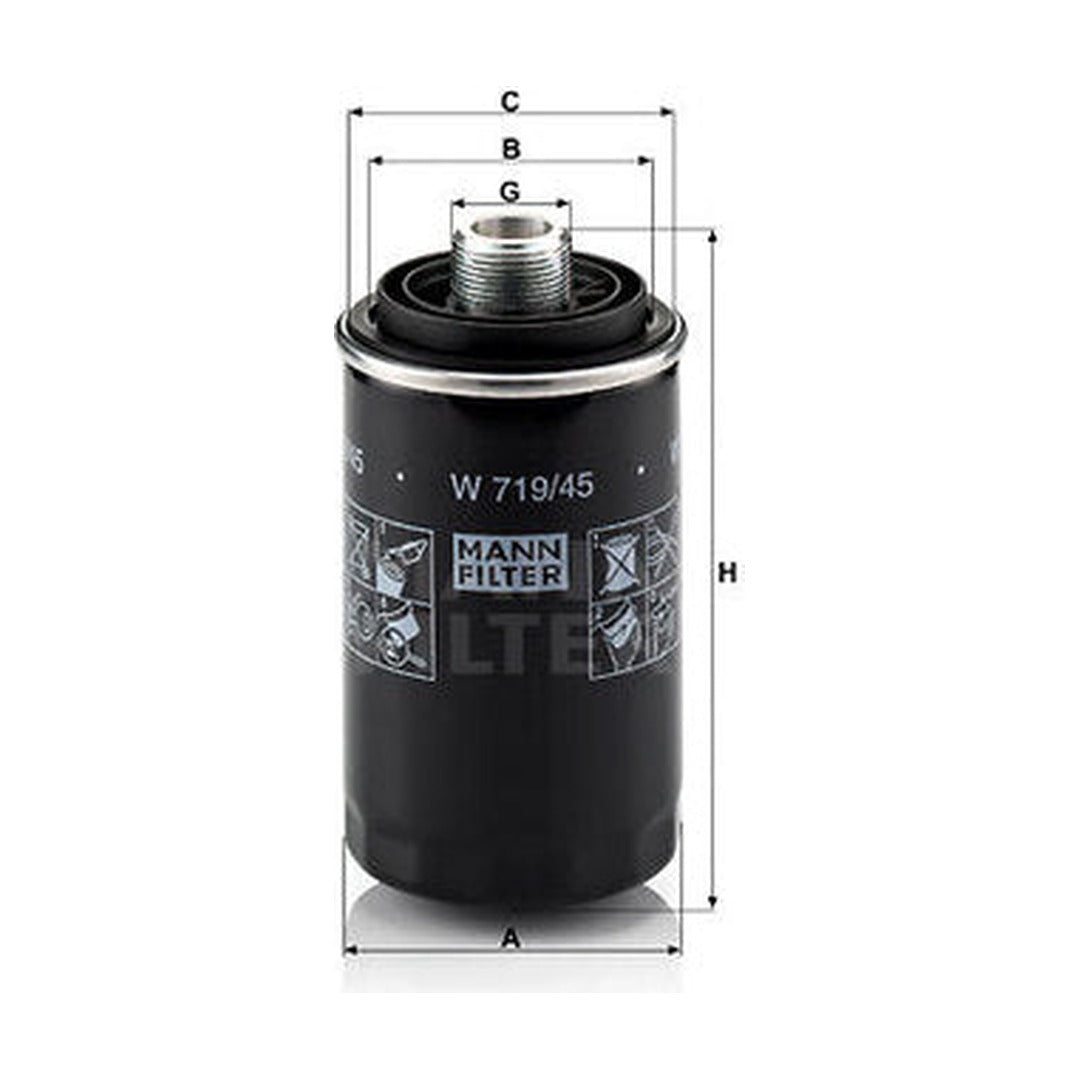 Audi VW Oil Filter - Mann W71945