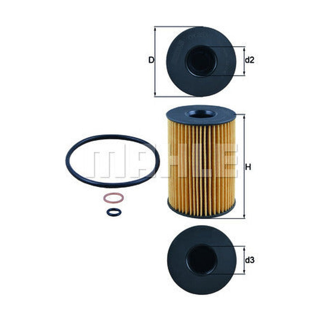 BMW Land Rover Engine Oil Filter Kit - Mahle OX3537D