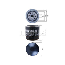 Porsche VW Engine Oil Filter - Mahle OC28