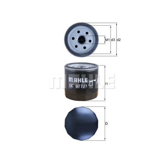 Audi VW Engine Oil Filter - Mahle 04E115561T