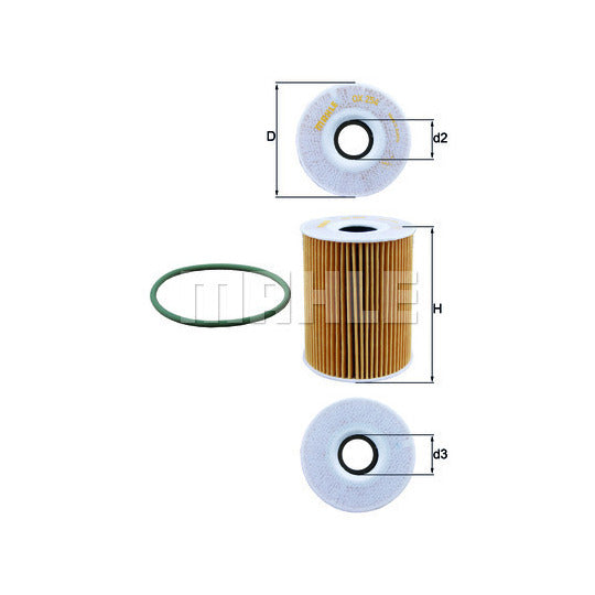 Porsche Engine Oil Filter - Mahle OX254D5