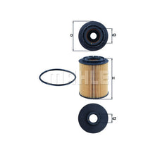 Audi Porsche VW Engine Oil Filter Kit - Mahle 021115562A