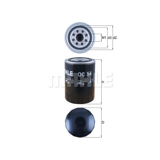 Porsche Engine Oil Filter - Mahle OC54