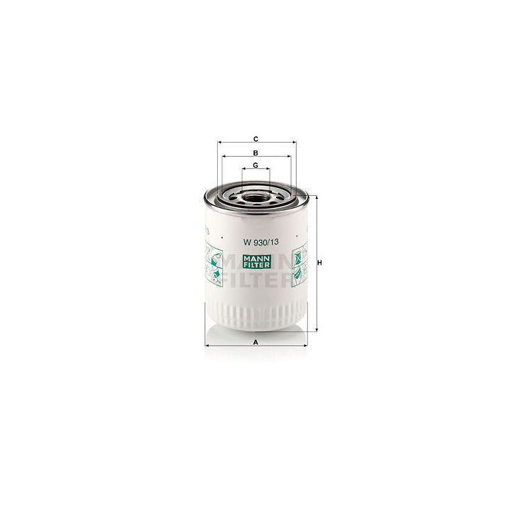Jaguar Engine Oil Filter - Mann W930/13