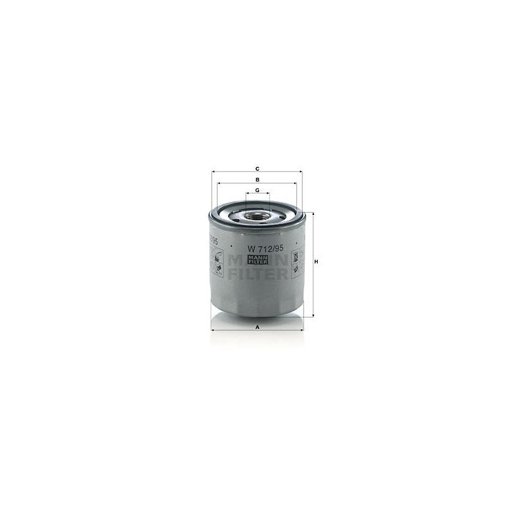 Audi VW Engine Oil Filter - Mann 04E115561T