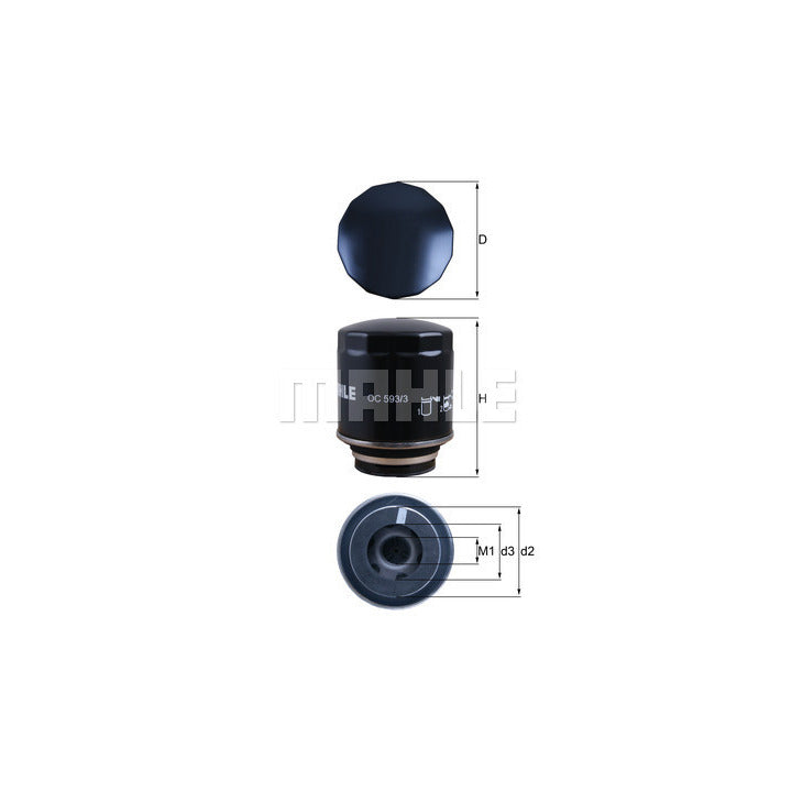 Engine Oil Filter - Mahle OC593/3