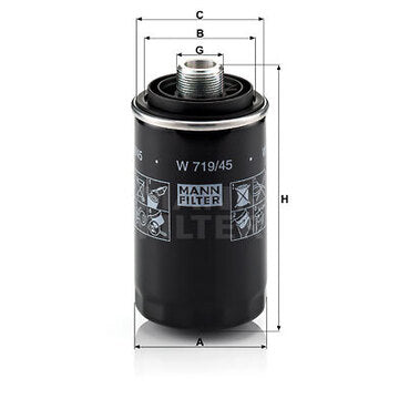 Audi VW Oil Filter - Mann W71945