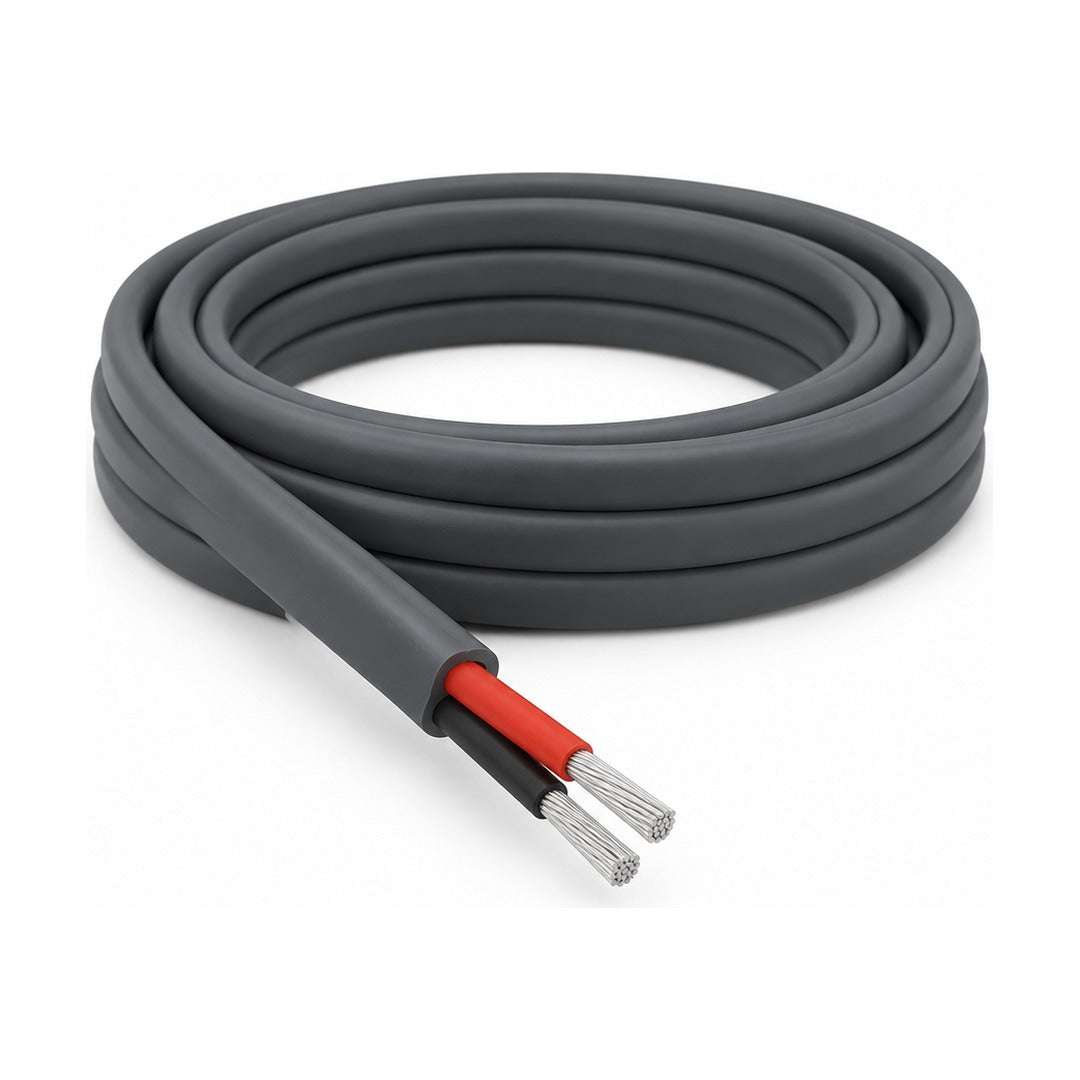 10mm2 Twin Core DC Battery Cable - Double Insulated Tinned Copper (Per Metre)