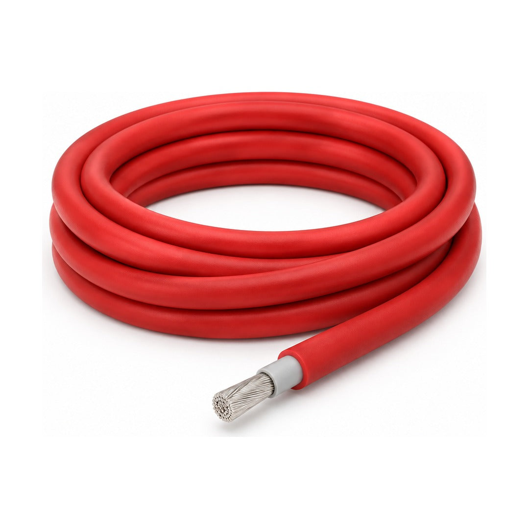 16mm2 Red DC Battery Cable - Double Insulated Tinned Copper (Per Metre)