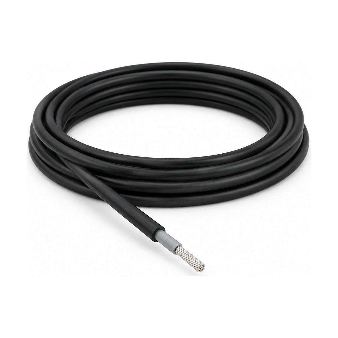 4mm2 Black DC Battery Cable - Double Insulated Tinned Copper (Per Metre)