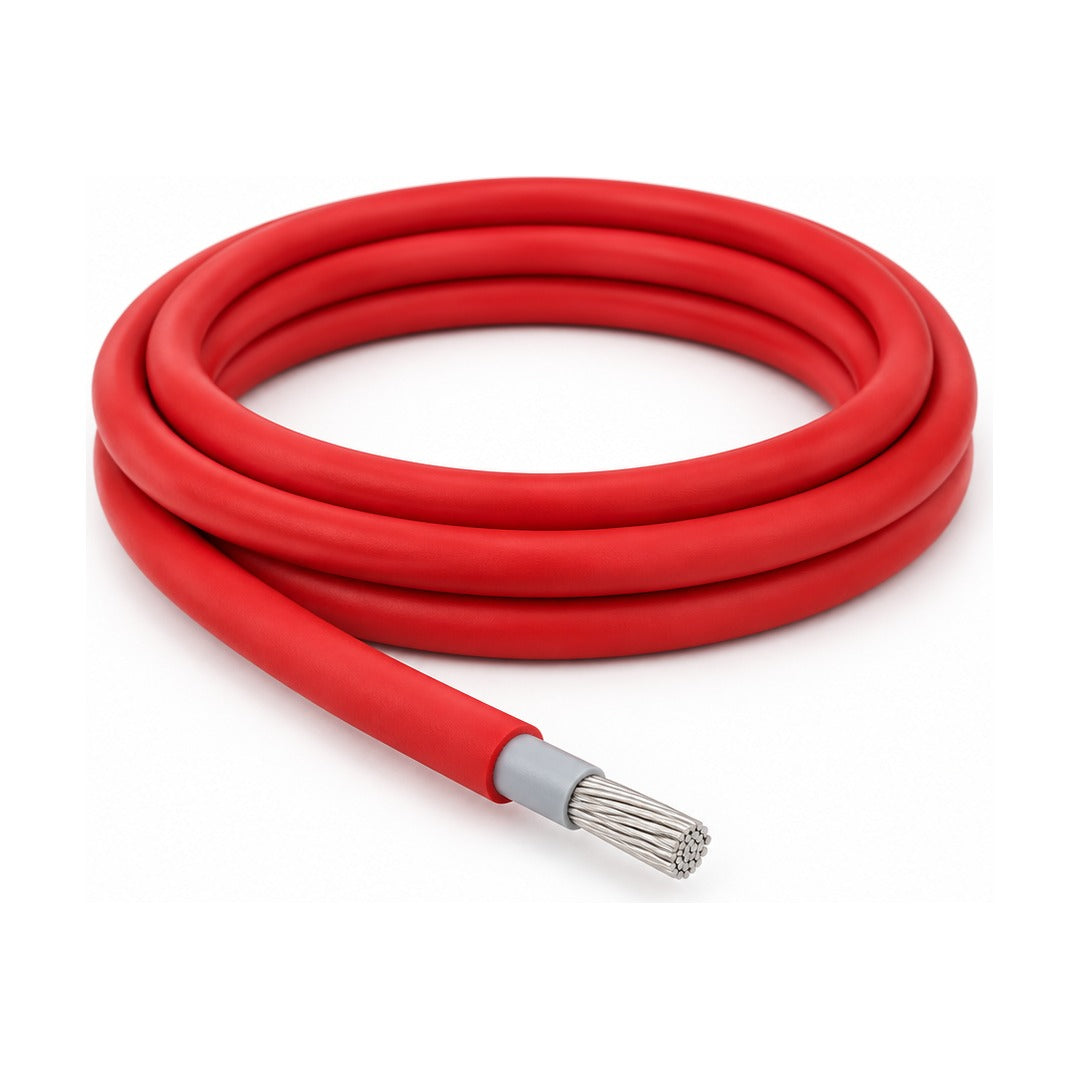 6mm2 Red DC Battery Cable - Double Insulated Tinned Copper (Per Metre)