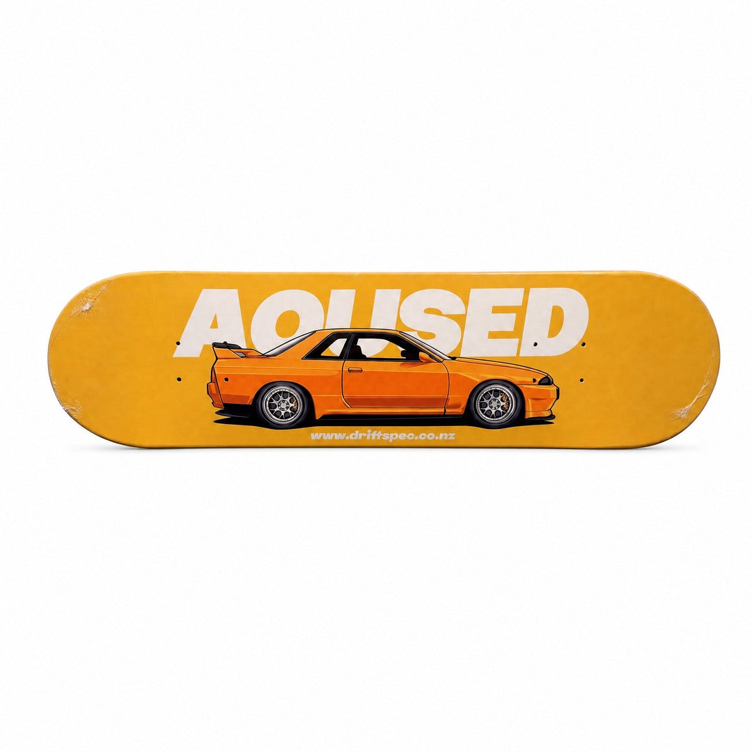 DSNZ × AQUSED Skate Deck – Yellow