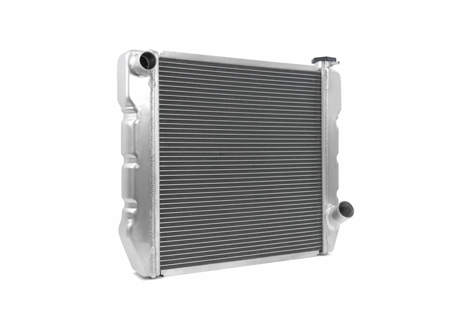 Universal Stock Car Radiator - Top Outlet Pipe Left / Bottom Outlet Pipe Right [Pressed Tank]