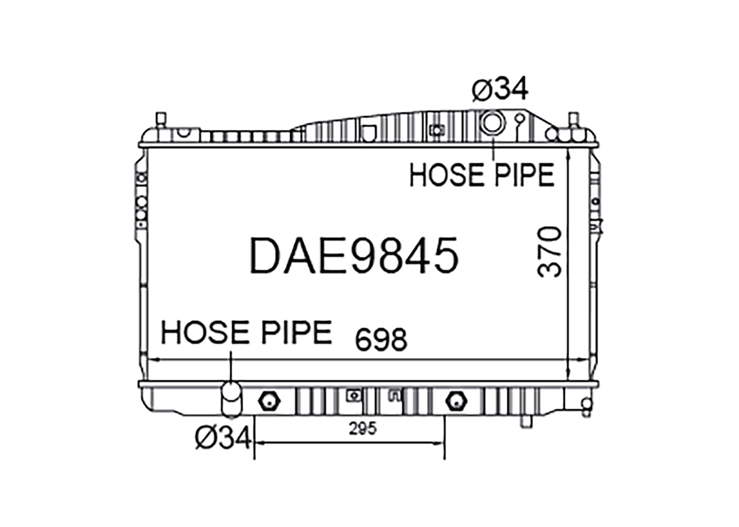 Daewoo Magnus / Evanda Petrol 2002-2006 [Slip-in Fan Mount]