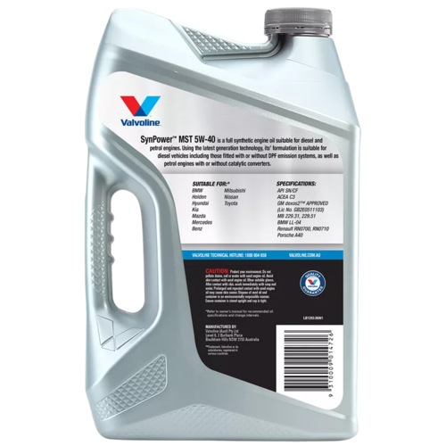 Valvoline 5W40 - Synpower Mst C3 - 1L