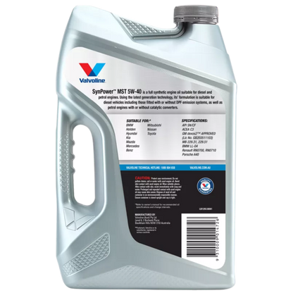 Valvoline 5W40 - Synpower Mst C3 - 1L