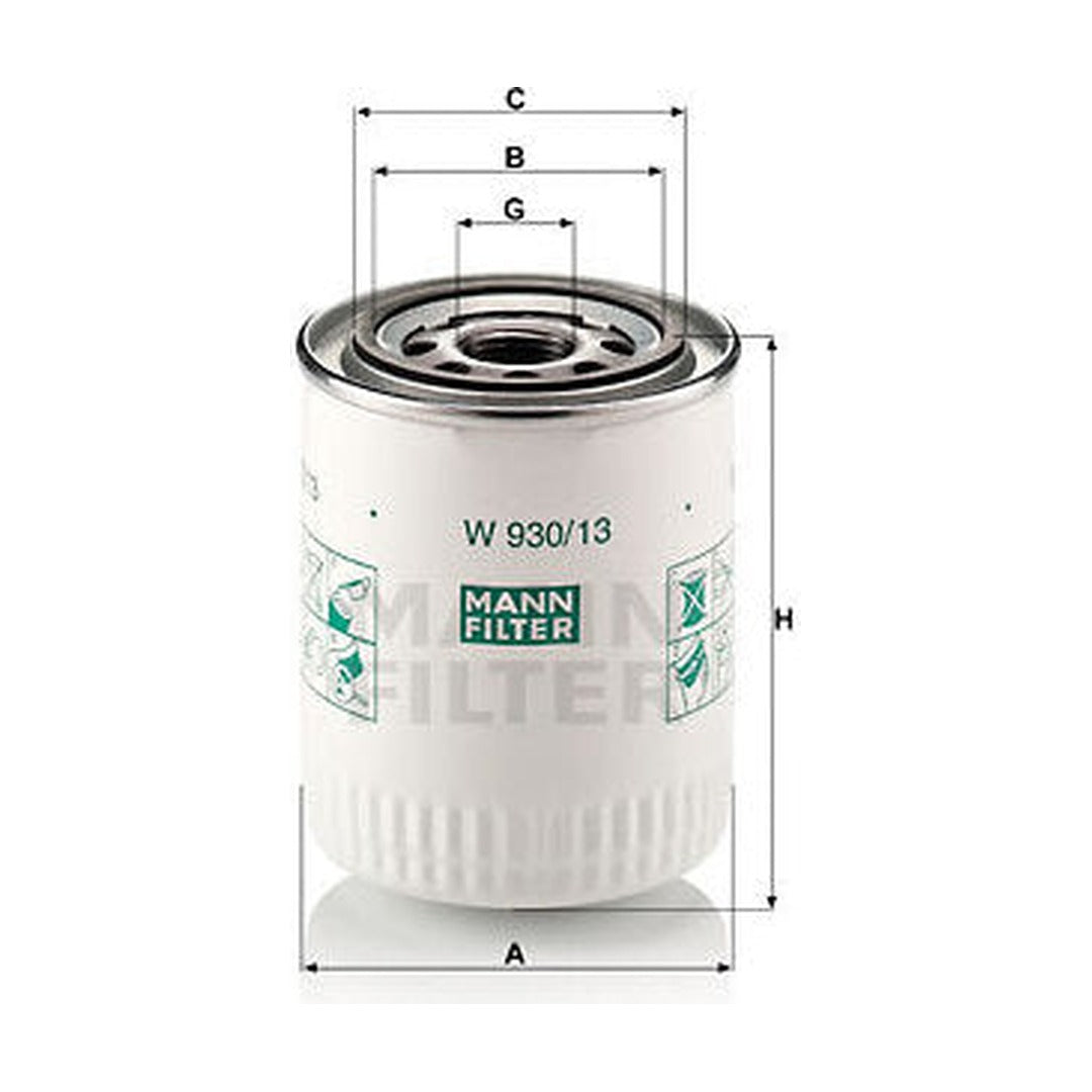 Jaguar Engine Oil Filter - Mann W930/13