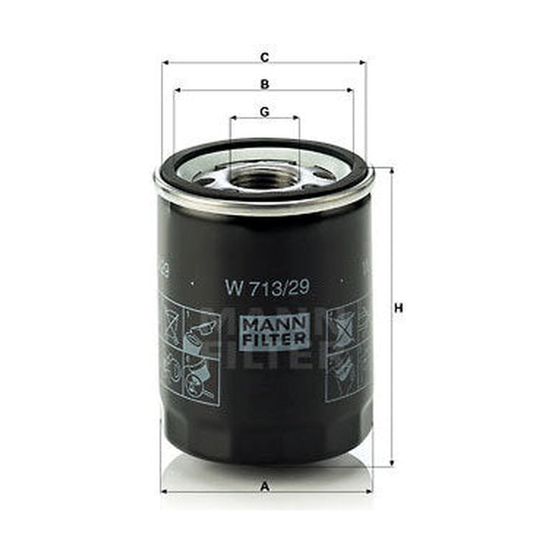 Jaguar Land Rover Engine Oil Filter - Mann LR031439
