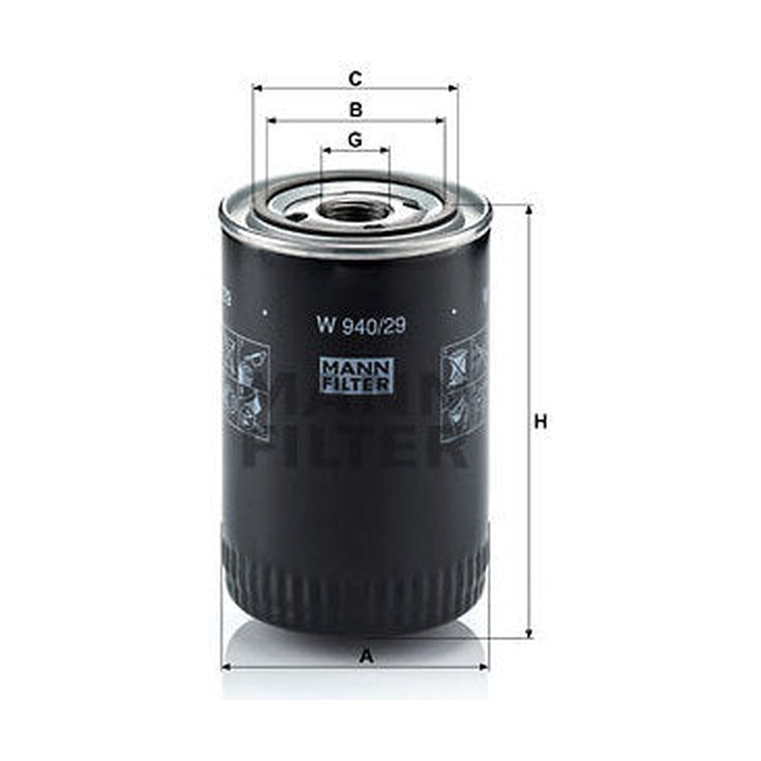 Porsche Engine Oil Filter - Mann W94029