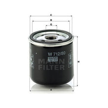 Saab Engine Oil Filter - Mann W712/81